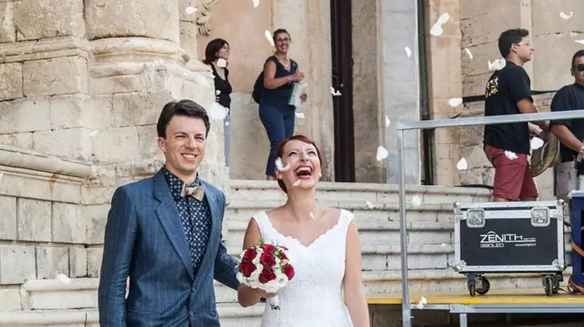 Federico Lugato con la moglie Elena Panciera