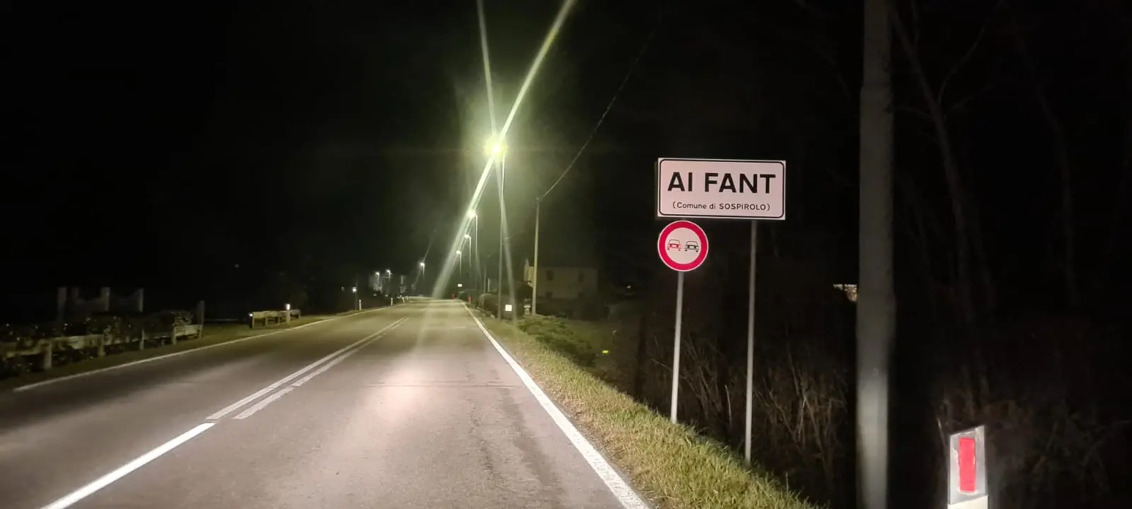 La località ai Fant di Sospirolo, dove è avvenuto l'incidente: un trentenne è morto