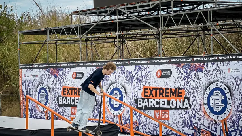 Luca Polla in azione a Barcellona