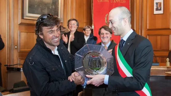 Omaggio del Sindaco a Ghedina Christian. Famiglia Ghedina in Festa. Un raduno dei Ghedina da tutto il mondo per festeggiare i 500 anni.