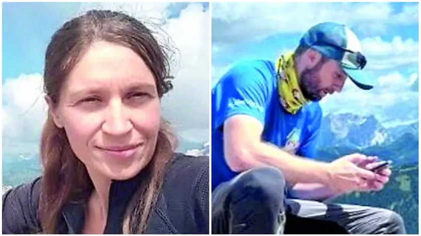 Le vittime degli incidenti in montagna: Giada Rosson, 41 anni, di Agordo; Damiano Sacchet, 31 anni, di Longarone