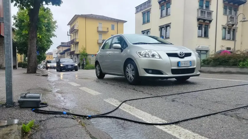 I sensori conta-auto in viale Fantuzzi