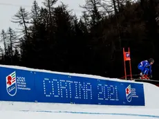 Sofia Goggia in azione a Cortina in Coppa del Mondo