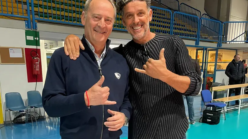 Il vice presidente Stefano Da Rold con il suo omonimo, storico giocatore degli anni 80
