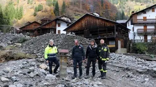 Il presidente Zaia e l'assessore regionale Bottacin in sopralluogo dopo Vaia