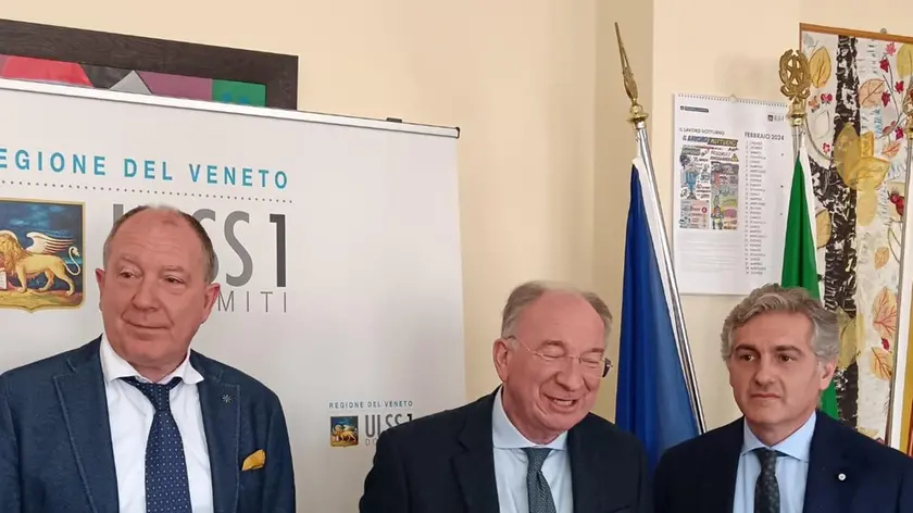 Da sinistra i medici Mauro Fantinel, Giuseppe Dal Ben e Alessandro De Leo