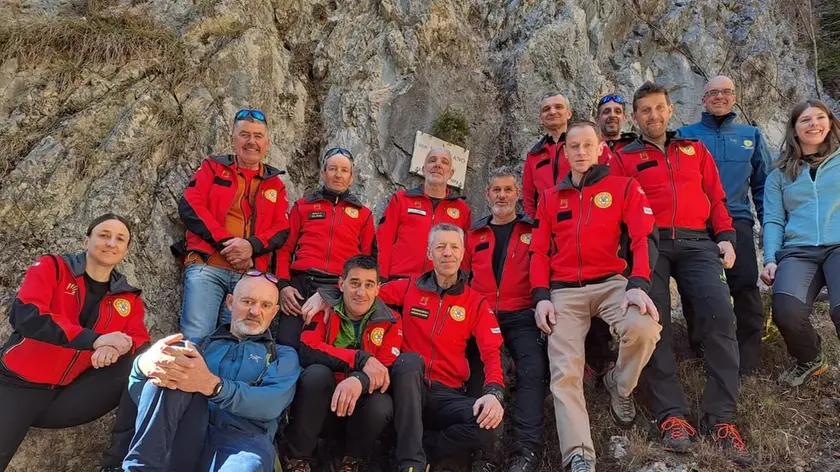 Gli uomini del Cnsas sul Giralba