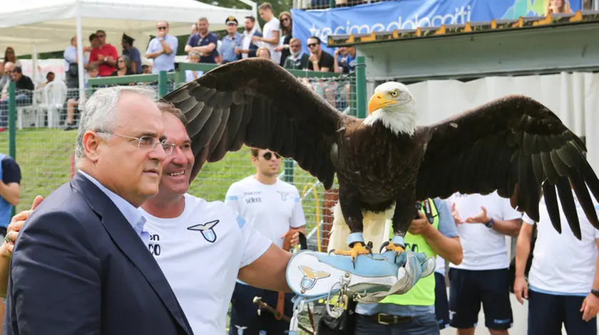 Stefano Da Rin Puppel - Perona - Auronzo di Cadore - Lazio vs Spal - Il Presidente della Lazio Claudio Lotito con Olimpia e Juan