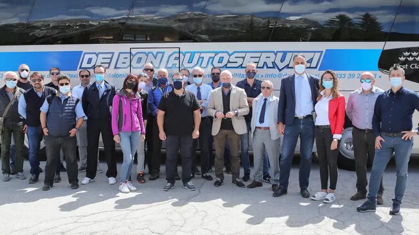 Manifestazione Autisti in Stazione a Cortina - Da Rin - Perona