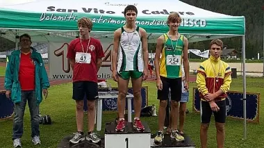 Il podio degli 80 metri Cadetti