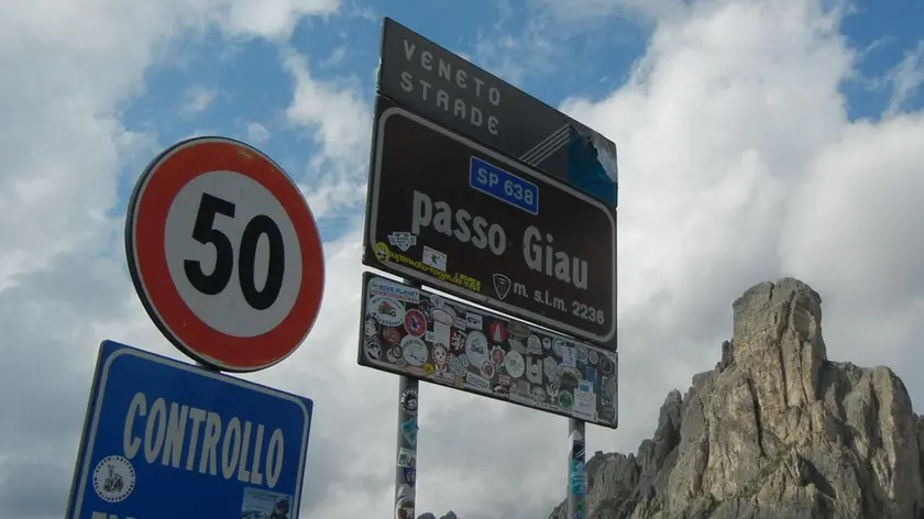 Il limite di velocità sulla strada del passo Giau