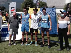 Isacco Costa (ultimo a destra) sul podio dei campionati italiani