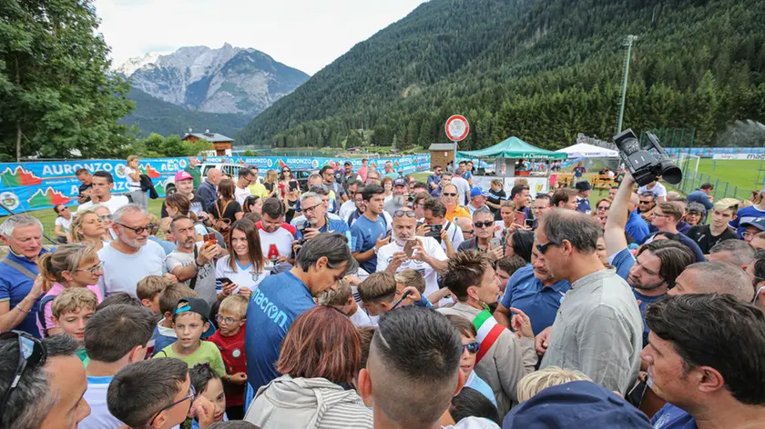 Inzaghi - Allenamento della Lazio ed Inaugurazione del Village - Stadio Zandegiacomo - Auronzo di Cadore