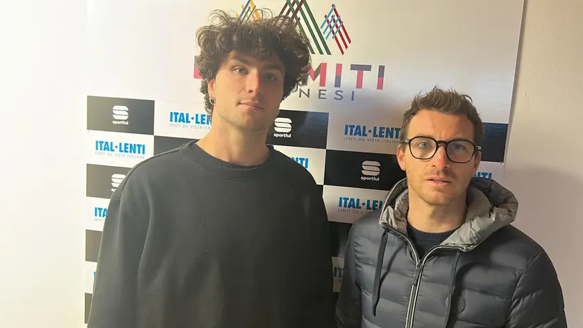 Gabriele Vavassori con il dirigente Simone Bertagno