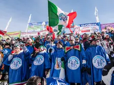 Tifosi Italiani. Coppa del Mondo di Sci Femminile. Discesa Libera di Cortina d'Ampezzo.