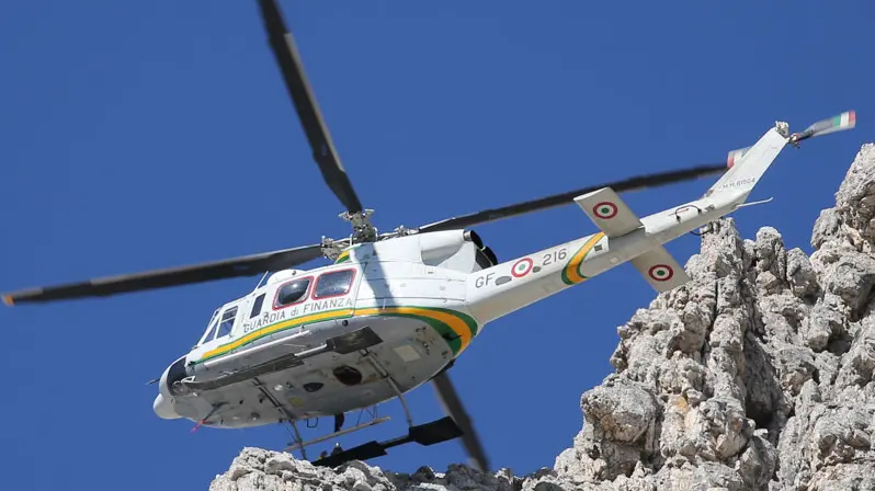 Il momento dell'incidente-Esercitazione del Soccorso Alpino alle Tre Cime di Misurina di Auronzo di Cadore-Da Rin-Perona