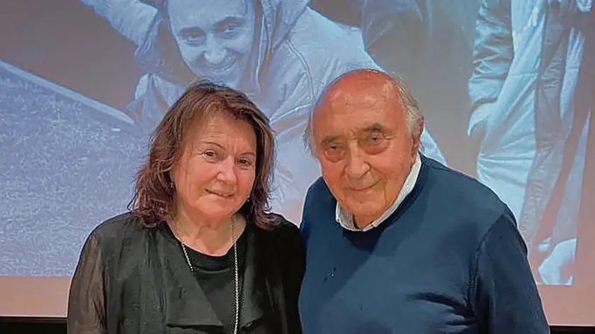 La serenese Roberta Cassol con Corrado Ferlaino