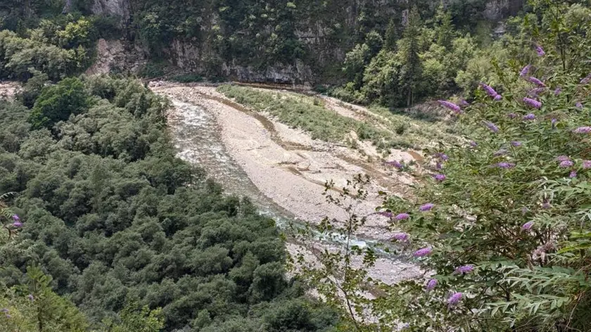 Uno scorcio della valle del torrente Vanoi al centro del progetto per la realizzazione di una diga e di un bacino di accumulo di acqua