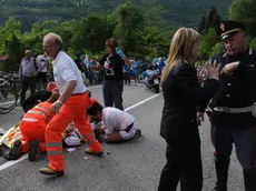 arrivo del giro d'italia sul vajont