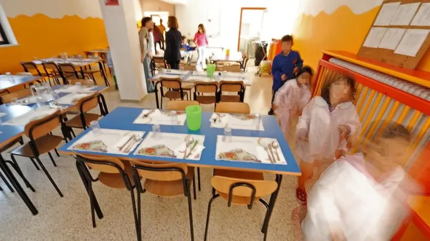 La mensa della scuola elementare di Quartier Cadore a Belluno