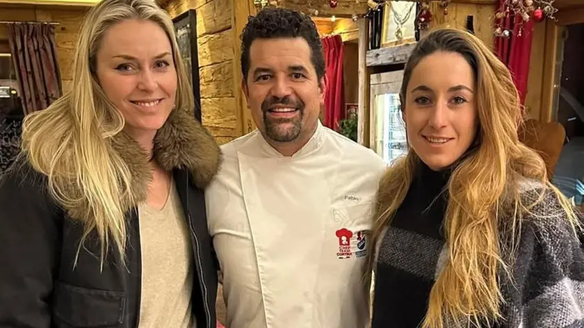 Linsey Vonn e Sofia Goggia Al Camin dello chef Fabio Pompanin