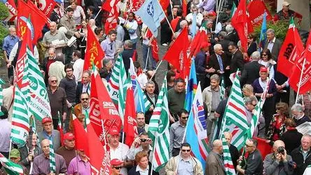 Una manifestazione dei sindacati