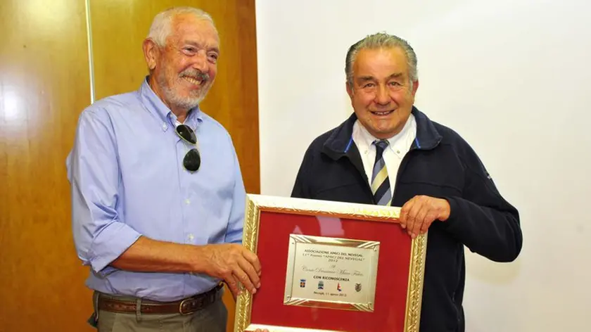 Il conte Damiano Miari Fulcis premiato dagli Amici del Nevegal nel 2012