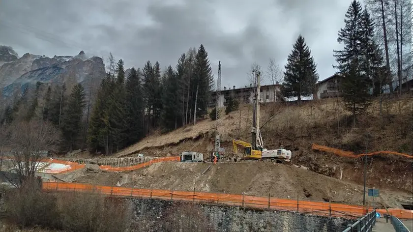 I lavori per la realizzazione della variante di San Vito di Cadore