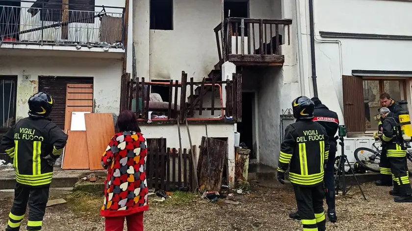 La casa dove è avvenuto l'incendio