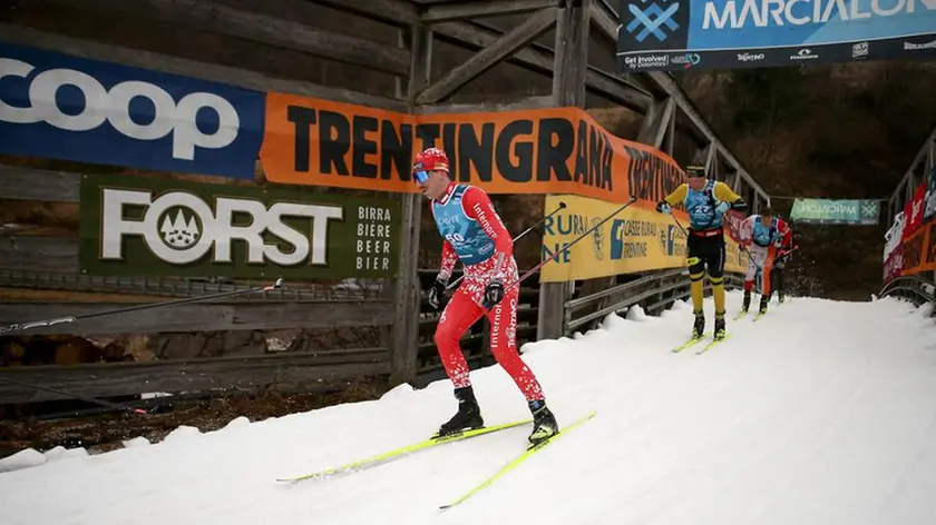 Lorenzo Busin in azione alla Marcialonga