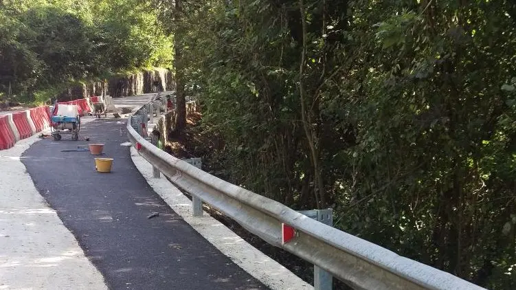 Belluno - Uno dei punti dove sono stati realizzati i lavori in via Col Cavalier