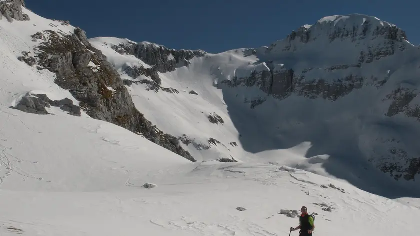 La zona in cui è avvenuto il decesso dello scialpinista