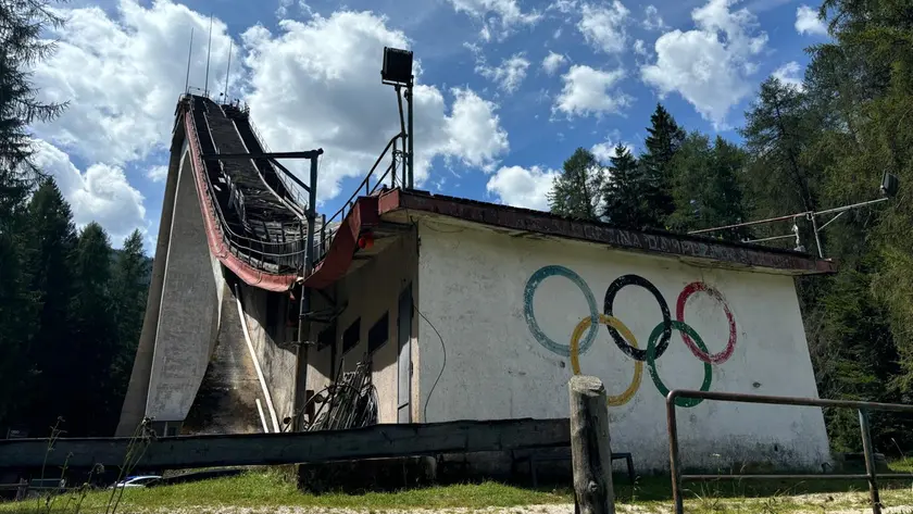 Il trampolino olimpico di Cortina in attesa della riqualificazione