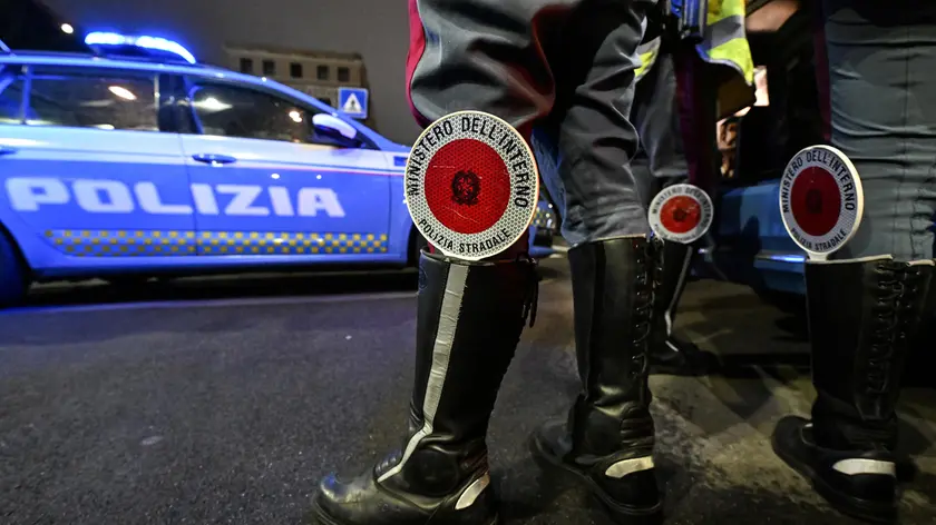 Una pattuglia della Polizia Stradale