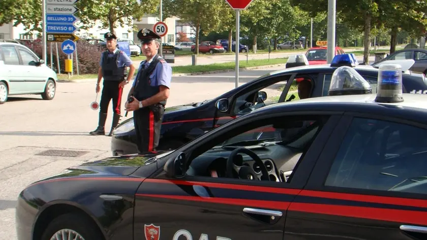 Una pattuglia dei carabinieri di Feltre