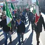 Un momento della sfilata degli alpini di domenica