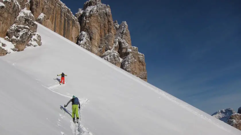 Scialpinisti nella zona di Forcella Granda