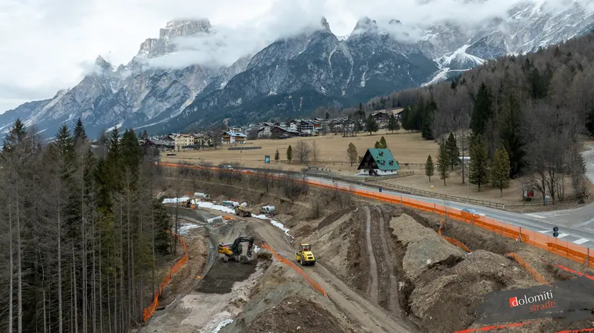 I lavori per la variante Anas di San Vito di Cadore