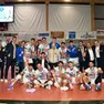 Tradizionale foto di gruppo per il Belluno Volley dopo la vittoria