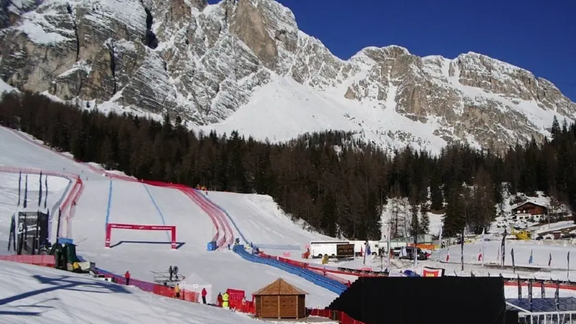 La zona di arrivo delle piste da sci a Gilardon