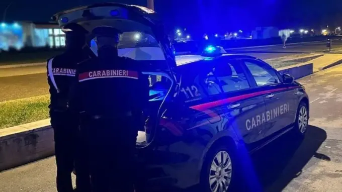 Un posto di controllo dei carabinieri