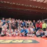 Il Belluno Volley esulta dopo il successo in gara 1 contro Savigliano (foto De Zanet)