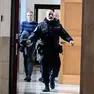 Erik Zorzi all'arrivo in Tribunale