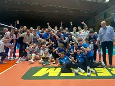 Il Belluno Volley in festa a fine gara