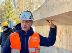Luca Zaia in sopralluogo sulla pista da bob