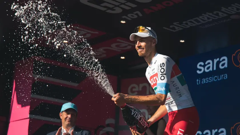 Andrea Pietrobon lo scorso anno al Giro d'Italia
