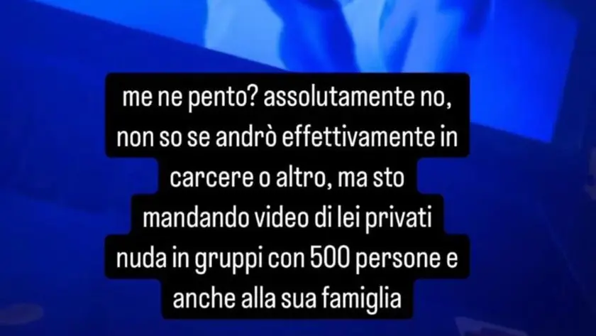 Uno dei messaggi deliranti dello stalker, ora ricoverato in Psichiatria a Ferrara