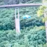 Uno dei lanci dal viadotto dell'autostrada A27