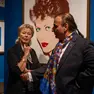 Regina Schrecker al museo Fulcis davanti al suo ritratto