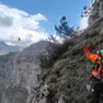 L'intervento dell'elicottero del Suem e del Soccorso alpino a Sospirolo